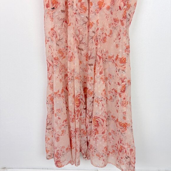 La Maison Talulah The Faithful Maxi Dress Pink Floral Pearl Size Small S EUC - Picture 11 of 16